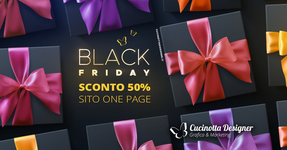 Sconto Black Friday sito One Page Cucinotta Designer Roma