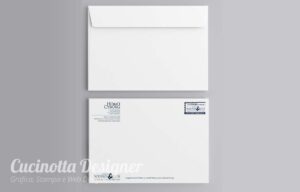 impaginazione grafica busta porta invito