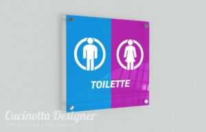 grafica targa toilette