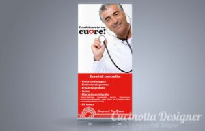 grafica rollup e cartelli check-up cardiovascolari