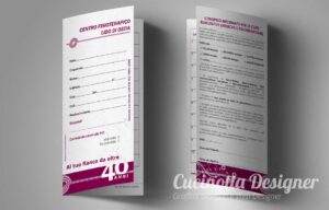 impaginazione grafica depliant cartellino centro fisioterapico
