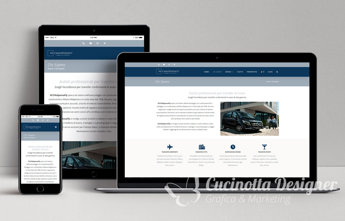 grafica sito web ncc mxp fly chi siamo