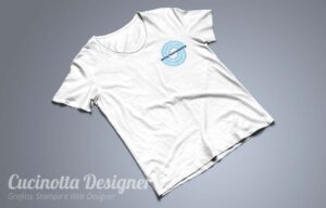 Mockup grafico maglietta con logo studio medico