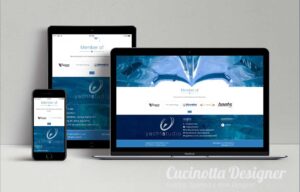 Mockup grafica responsive footer per broker yacht