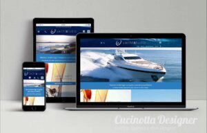 Mockup grafica responsive Homepage per broker yacht