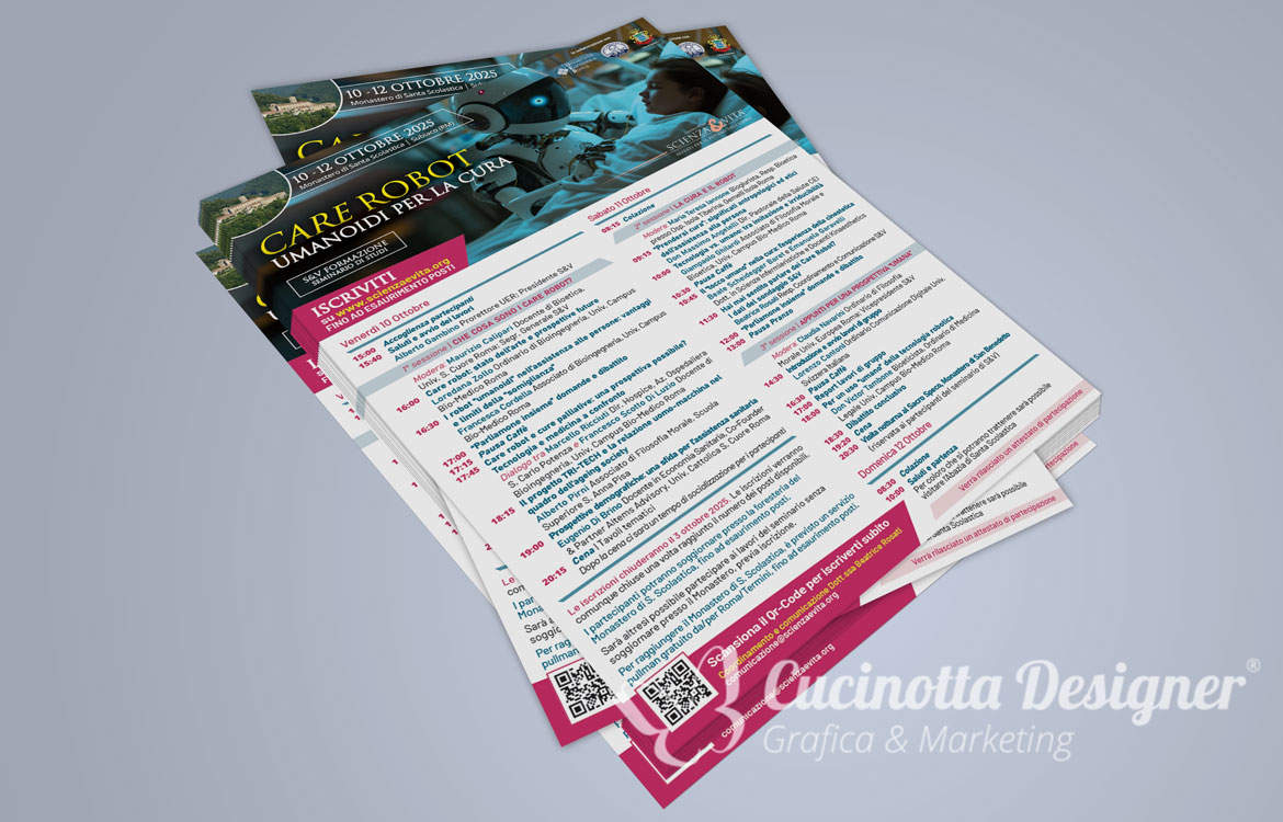 Grafica e stampa Programma evento Care Robot