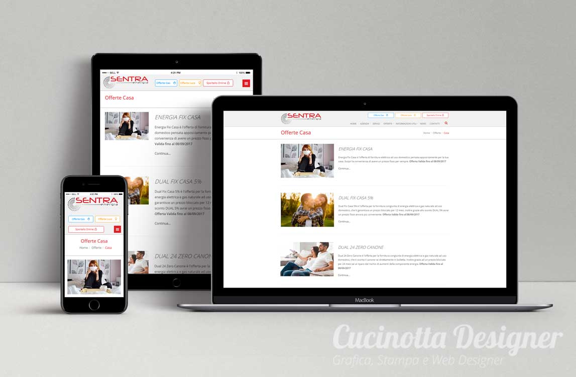 Mockup sito web | Elenco offerte