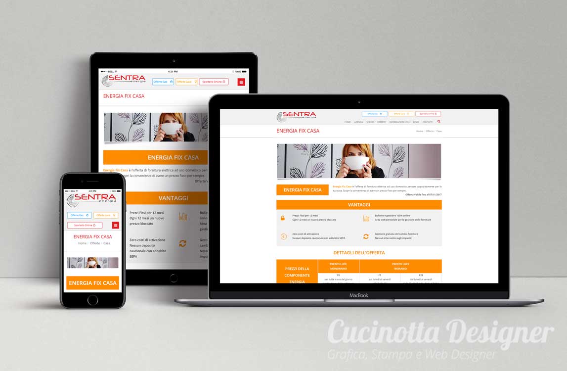 Mockup sito web | Dettaglio offerte