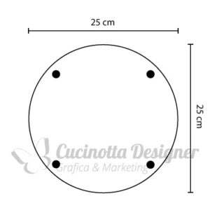 targhe rotonda 25x25