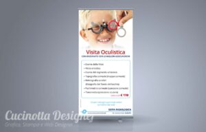 Grafica roll-up per visita oculistica
