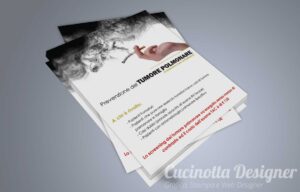 Grafica volantino prevenzione tumore polmonare A5
