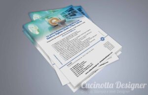 grafica volantino philips ingenia A5 retro